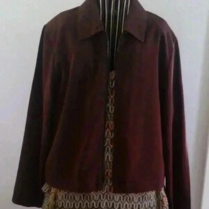 ACW Designs Rich Silky Brown Jacket with Zipper